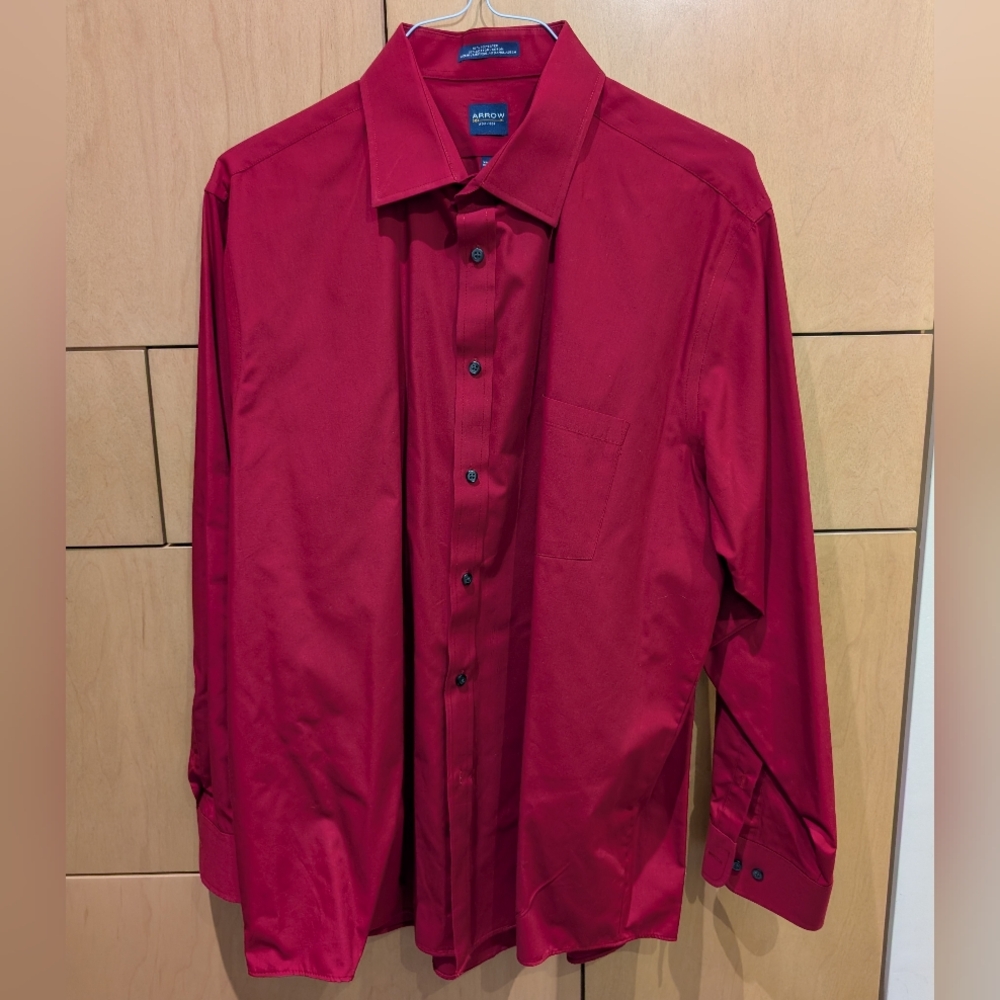 Arrow Men's Red Dress Shirt
